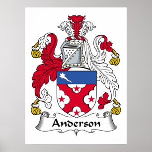 Póster Poster del escudo de la familia de Anderson