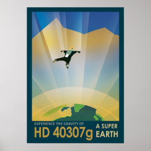 Póster Poster Del Espacio Retro-La Gravedad De Una SuperT