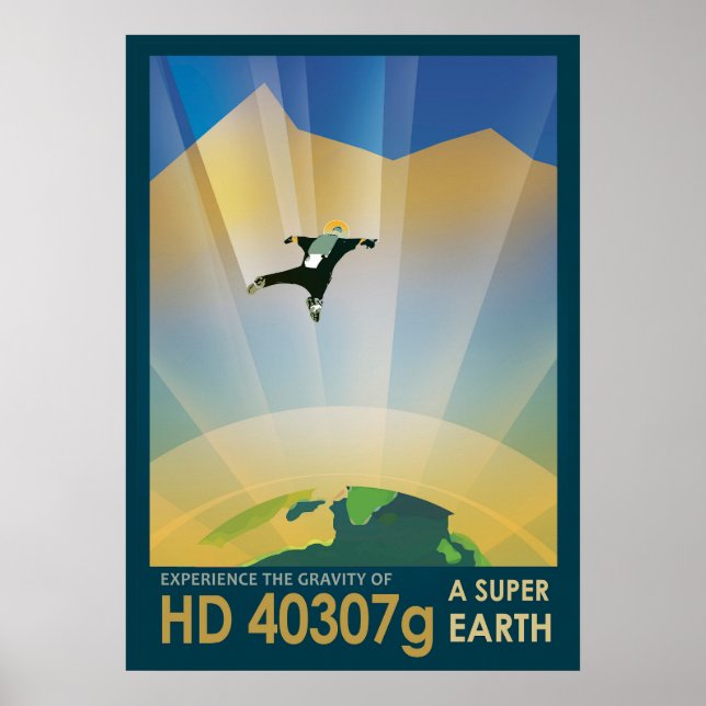 Póster Poster Del Espacio Retro-La Gravedad De Una SuperT (Frente)