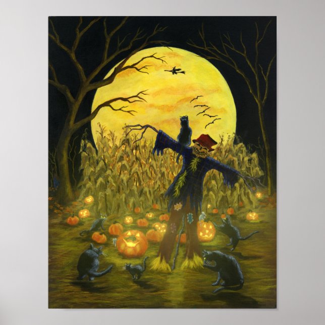 Póster Poster del espantapájaros de Halloween "Jack's Pla (Frente)