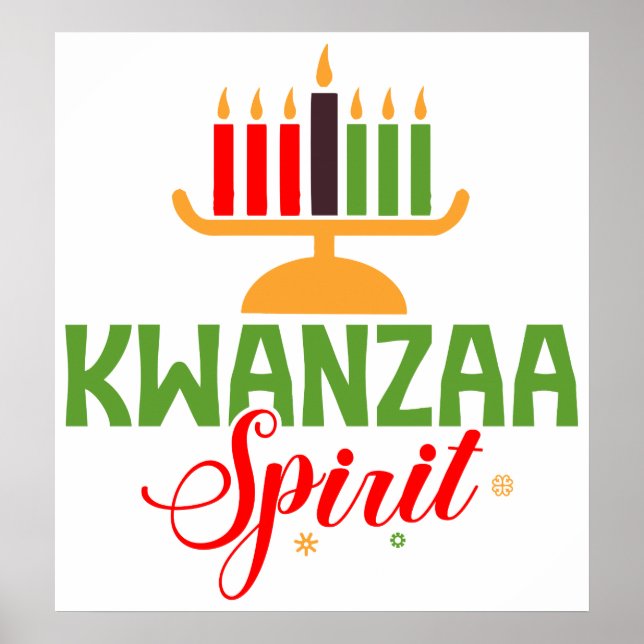 Póster Poster del espíritu de Kwanzaa (Frente)