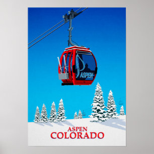 Póster Poster del esquí de Aspen