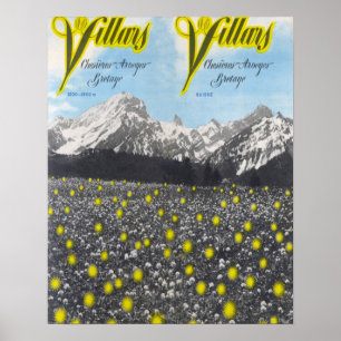 Póster Poster del esquí del vintage, Villars