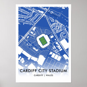 Póster Poster del estadio de la ciudad de Cardiff - Casa