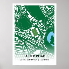 Póster Poster del Estadio Easter Road - Hogar del Hiberni