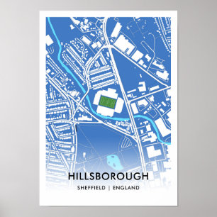 Póster Poster del Estadio Hillsborough - Casa de Sheffiel