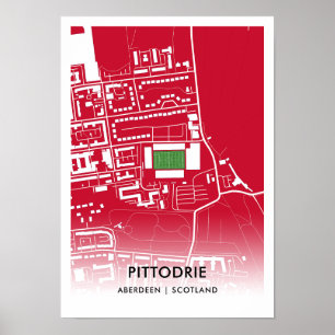 Póster Poster del Estadio Pittodrie - Casa del FC Aberdee