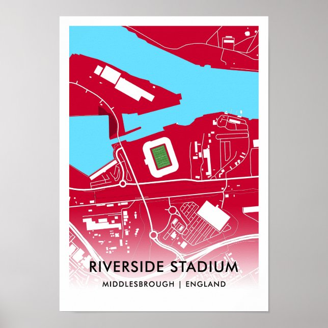 Póster Poster del estadio Riverside - Casa de Middlesbrou (Frente)