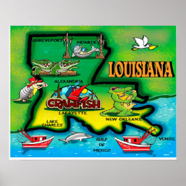 Póster Poster del Estado de Louisiana