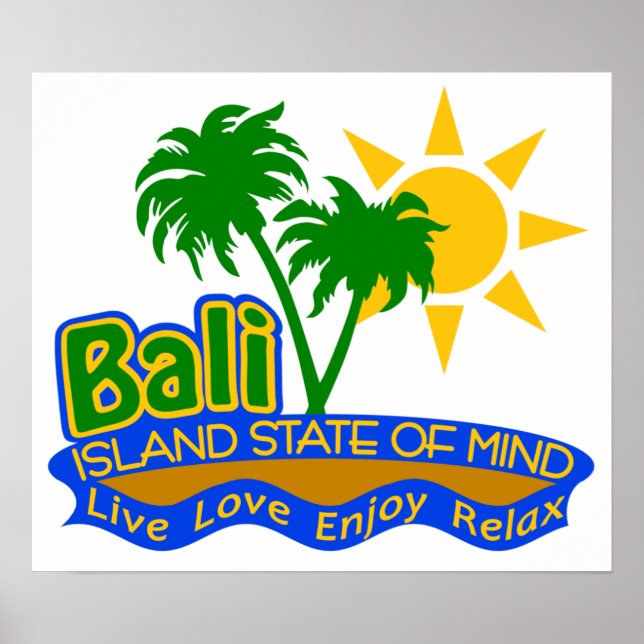 Póster Poster del estado mental de Bali (Frente)