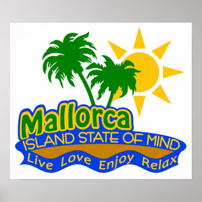 Póster Poster del estado mental de Mallorca (Frente)