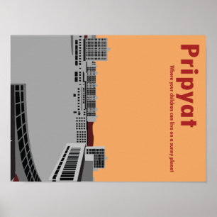 Póster Poster del estilo de la propaganda de Prypyat