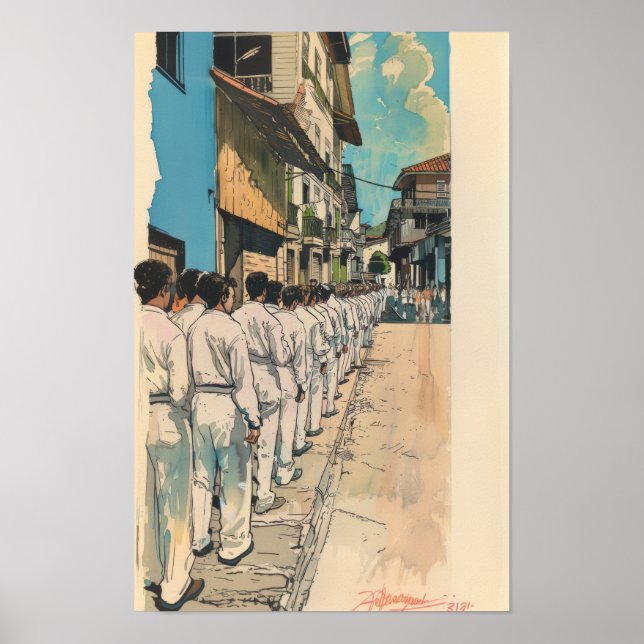 Póster Poster del estilo del libro de historietas, Ilustr (Frente)