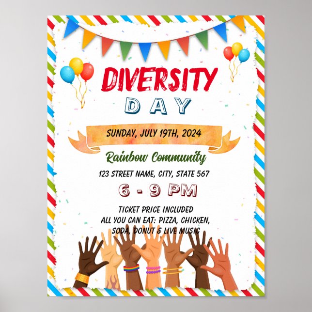 Póster Poster del evento Día de la Diversidad Cultural (Frente)