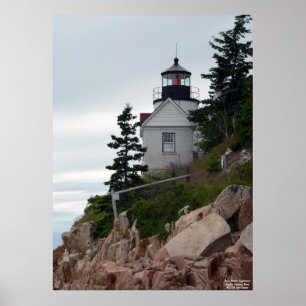 Póster Poster del faro de Bass Harbor