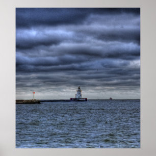 Póster Poster del faro de Erie