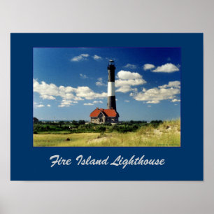 Póster Poster del faro de la Isla de Fuego