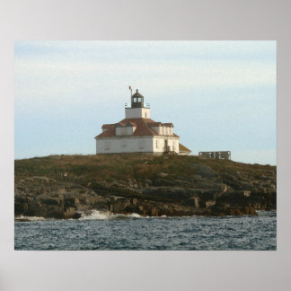 Póster Poster del faro de roca de huevo