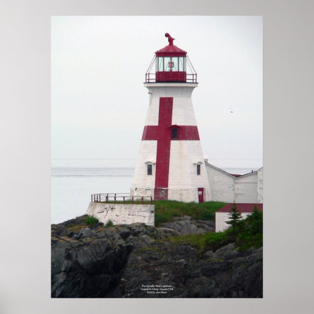 Póster Poster del faro East Quoddy Head (Frente)