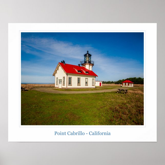 Póster Poster del Faro Point Cabrillo (Frente)