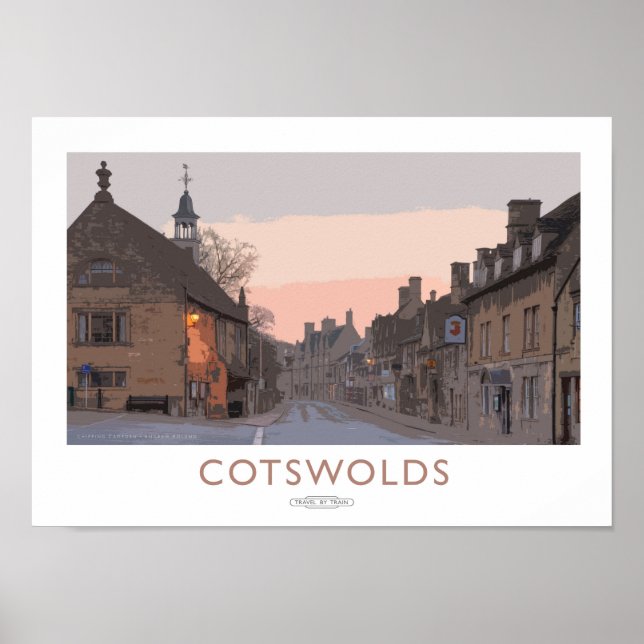 Póster Poster del Ferrocarril Cotswolds (Frente)