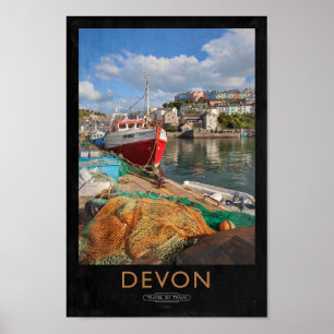 Póster Poster del ferrocarril de Devon