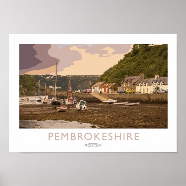 Póster Poster del Ferrocarril de Pembrokeshire (Frente)