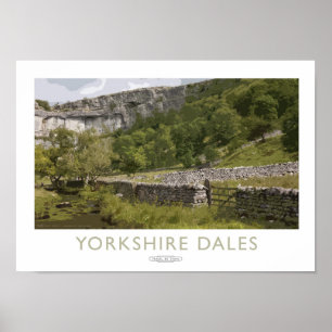Póster Poster del ferrocarril de Yorkshire dales