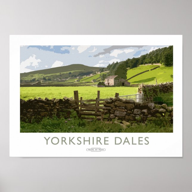 Póster Poster del ferrocarril de Yorkshire Dales (Frente)