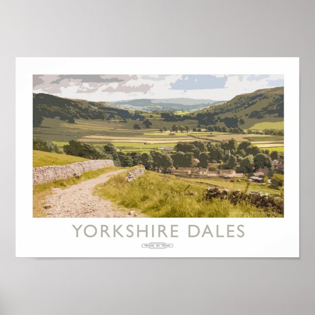 Póster Poster del ferrocarril de Yorkshire Dales (Frente)