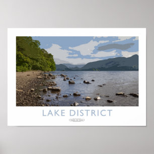 Póster Poster del ferrocarril del distrito de Lake