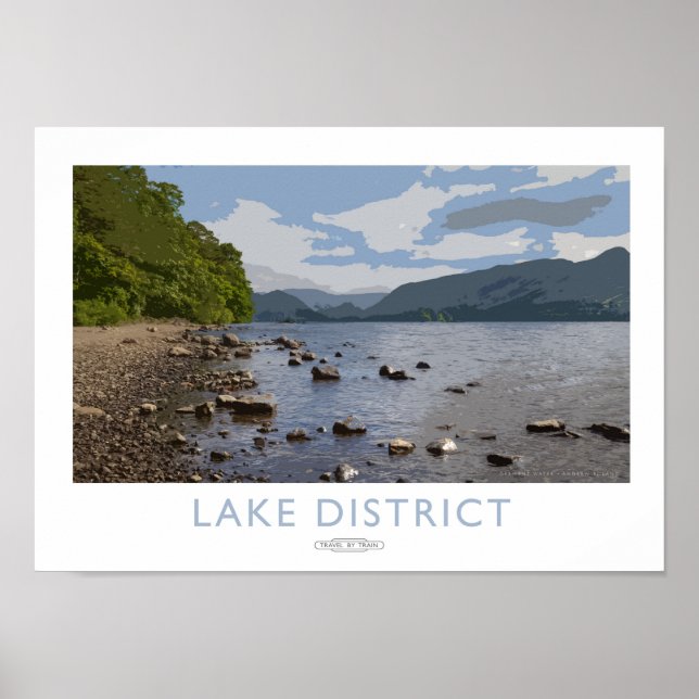 Póster Poster del ferrocarril del distrito de Lake (Frente)