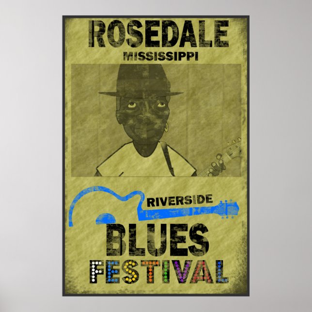 Póster Poster del Festival de Blues Riverside (Frente)