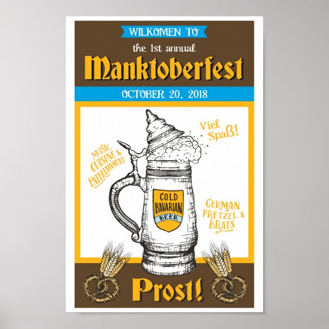 Póster poster del Festival de Manktoberfest de 2018 (Frente)