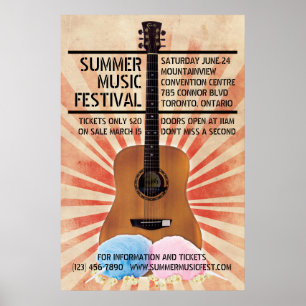 Póster Poster del Festival de Música Retro