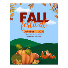 Poster del Festival de Otoño, otoño, vacaciones