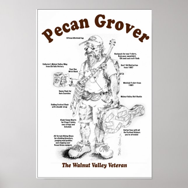 Póster Poster del festival Walnut Valley (Frente)