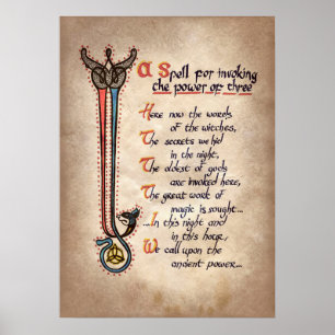 Póster poster del fiesta de hechizos de bruja fría