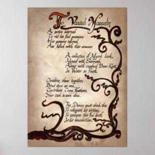 Póster poster del fiesta de hechizos de bruja fría