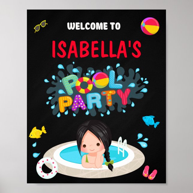 Póster Poster del fiesta del grupo de Chicas de bienvenid (Frente)