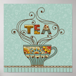 Póster Poster del Fiesta del té