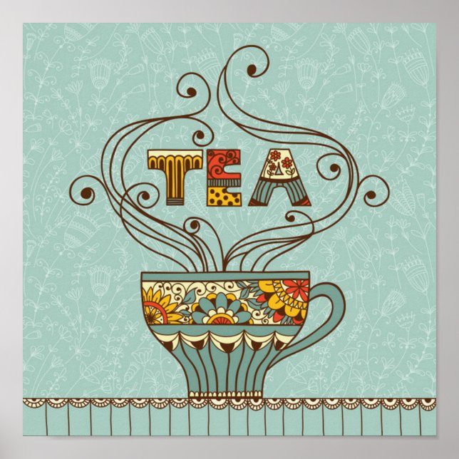 Póster Poster del Fiesta del té (Frente)