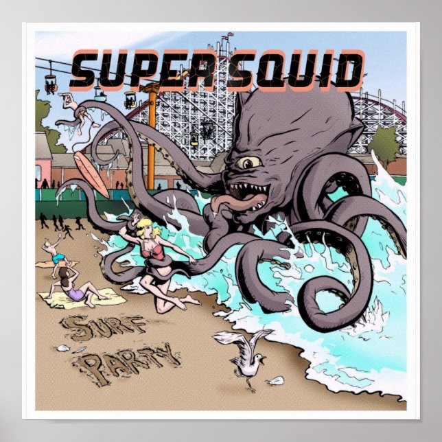 Póster Poster del Fiesta Surf 12x12 (Frente)