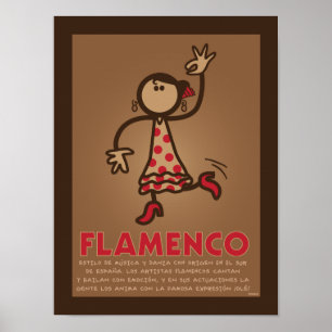Póster Poster del FLAMENCO (español del en del versión)