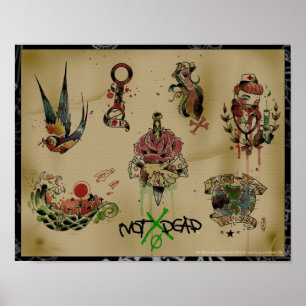 Póster Poster del flash del tatuaje de NOTxDEAD