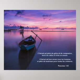 Póster Poster (del francés). Sereno púrpura del salmo 145