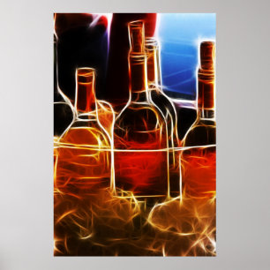 Póster Poster del frasco de vino