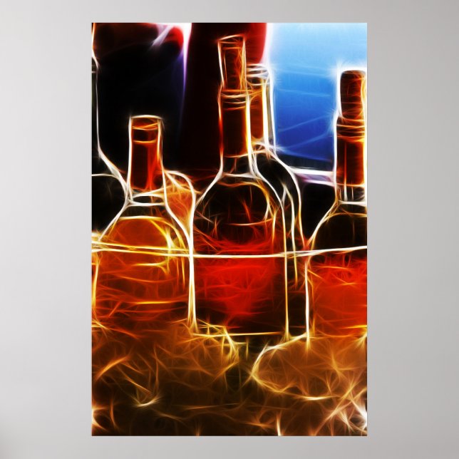 Póster Poster del frasco de vino (Frente)