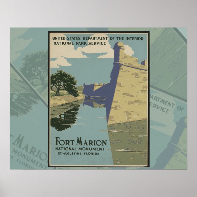Póster Poster del Fuerte Español de St. Augustine Florida