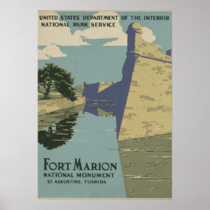 Póster Poster del Fuerte Español de St. Augustine Florida